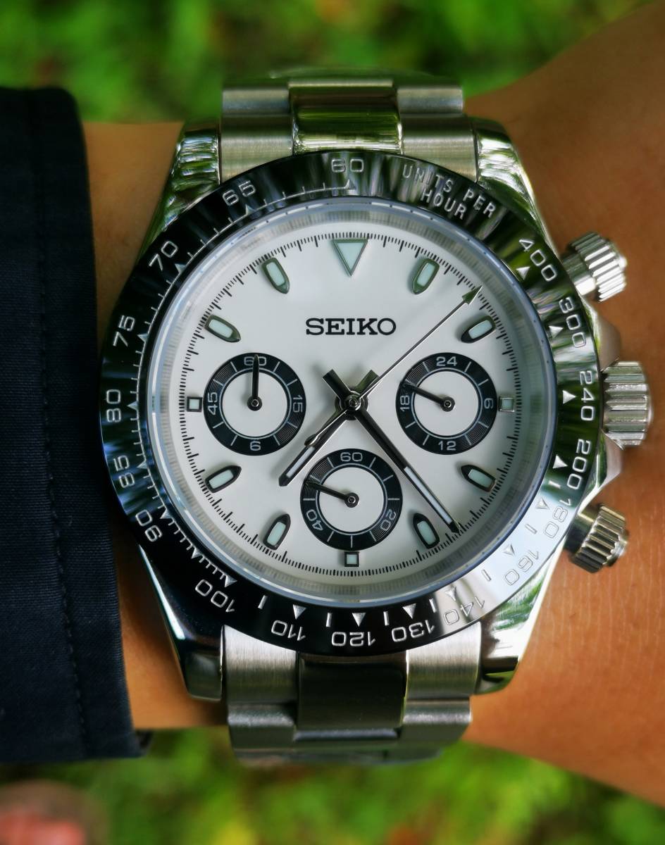 1円~ SEIKO カスタム デイトナ パンダ文字盤 modセイコー vk63 1円~ SEIKO カスタム デイトナ パンダ文字盤 modセイコー vk63