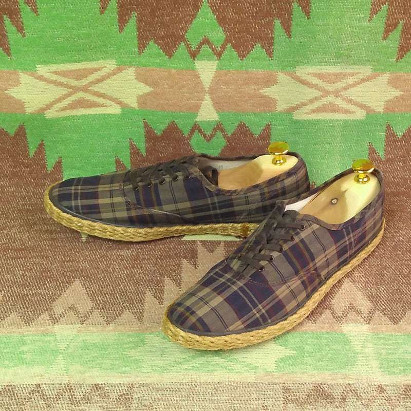 年中無休】 Shoes Deck Canvas Plaid 50s60s Keds】 【US デッド