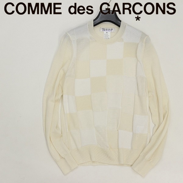美品 COMME des GARCONS コムコム コムデギャルソン パッチワーク オンラインストア特価 comme des garcons コムコム ニット ニット/セーター