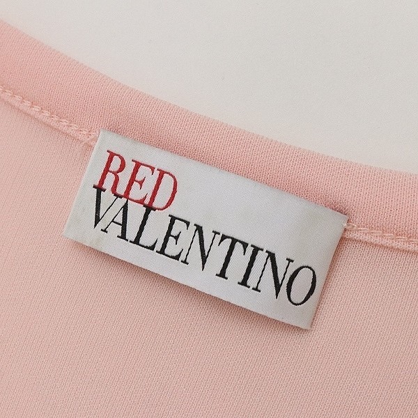 ●RED VALENTINO レッド ヴァレンティノ レース切替 ブラウジング ワンピース ピンク XS_画像4