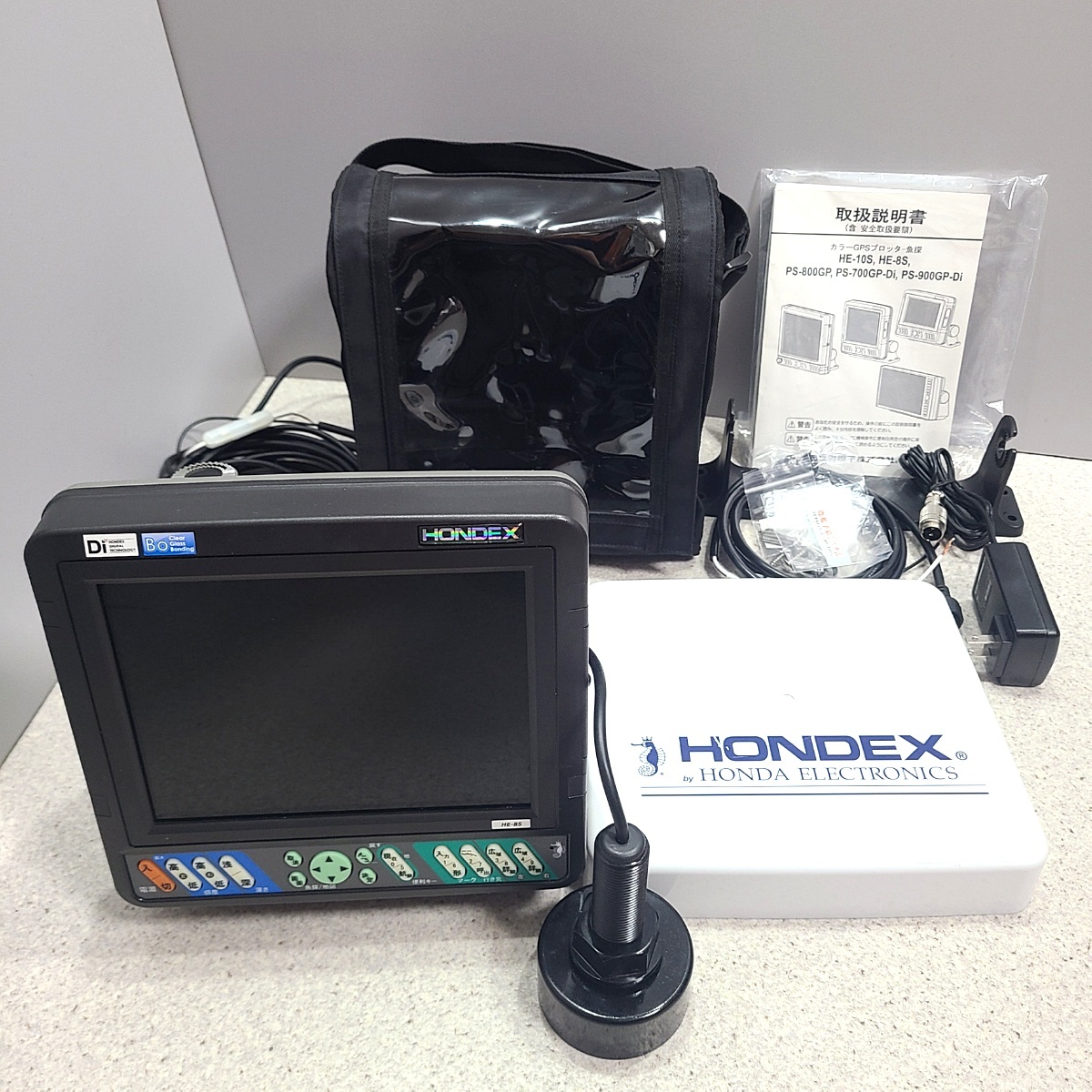 HONDEX ホンデックス 魚探 HE-8S 8.4型液晶 GPS 振動子 バッテリーLC