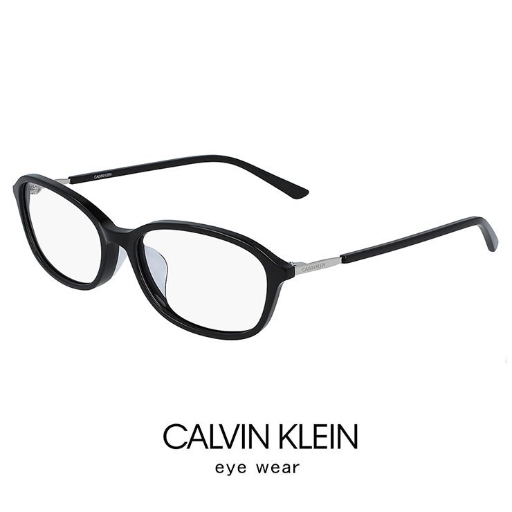 新品 カルバンクライン メガネ ck19557a-001 calvin klein 眼鏡 オーバル 型 めがね アジアンフィット モデル 黒ぶち_画像1