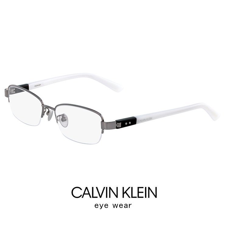 新品 メンズ カルバンクライン メガネ ck18300a-008 calvin klein 眼鏡 ウェリントン 型 めがね ホワイト 白 アジアンフィット_画像1