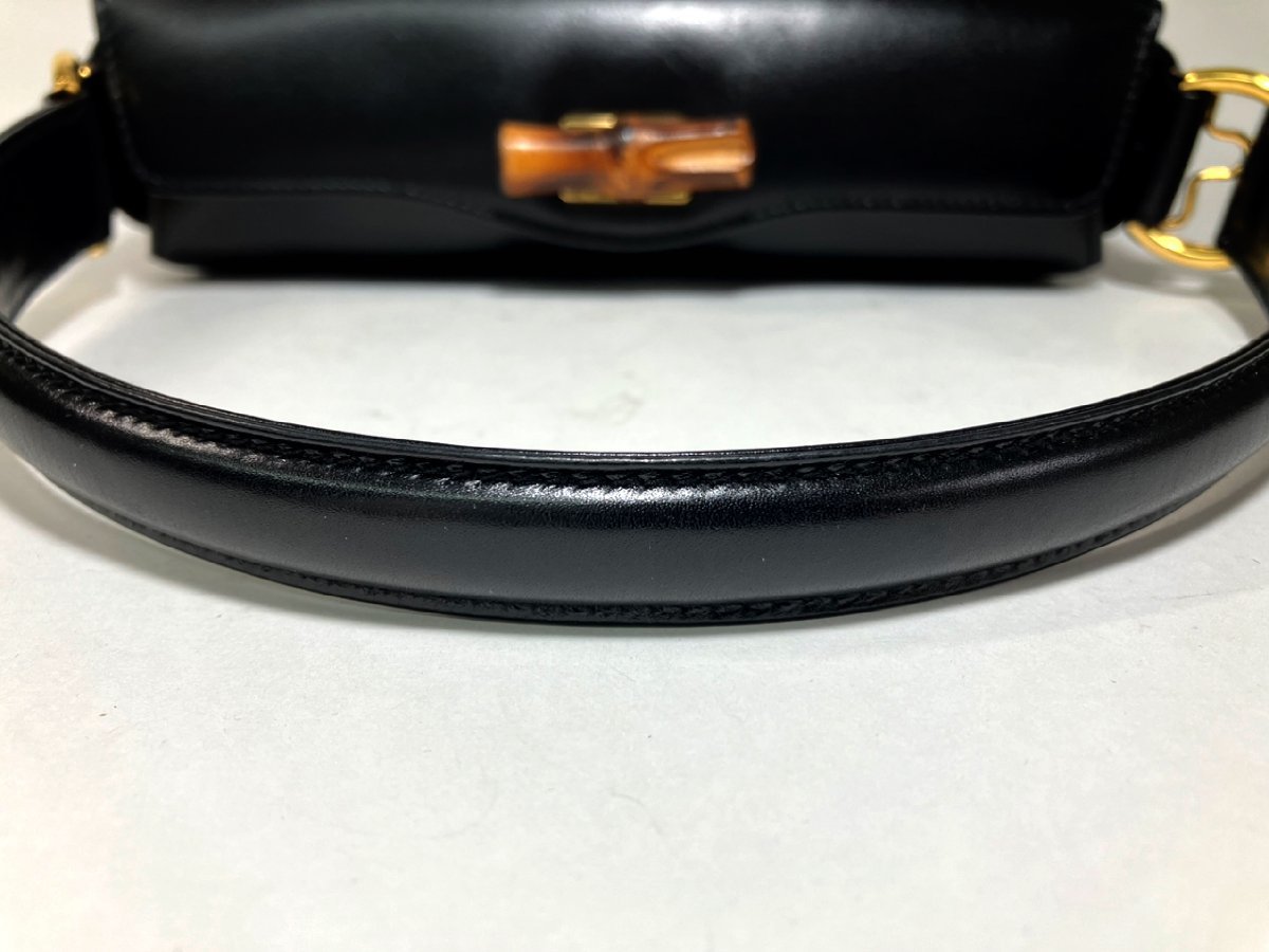 ほぼ未使用 グッチ GUCCI バンブー レザー ターンロック 2Way