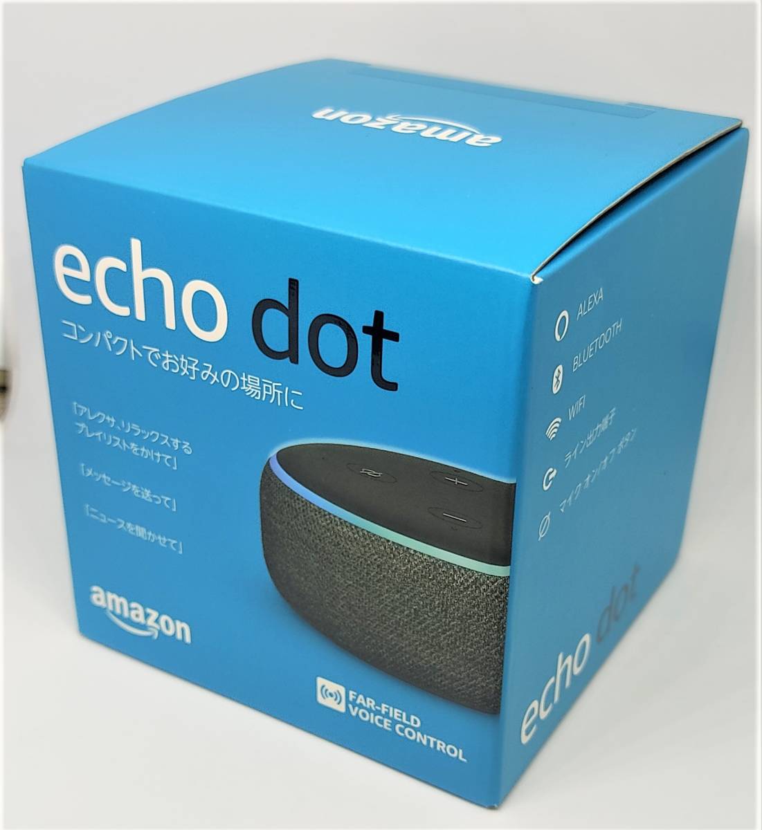 アマゾン Echo Dot (エコードット) 第3世代 スマートスピーカー with Alexa チャコール アレクサ amazon 新品未開封  天気等 簡単操作｜PayPayフリマ