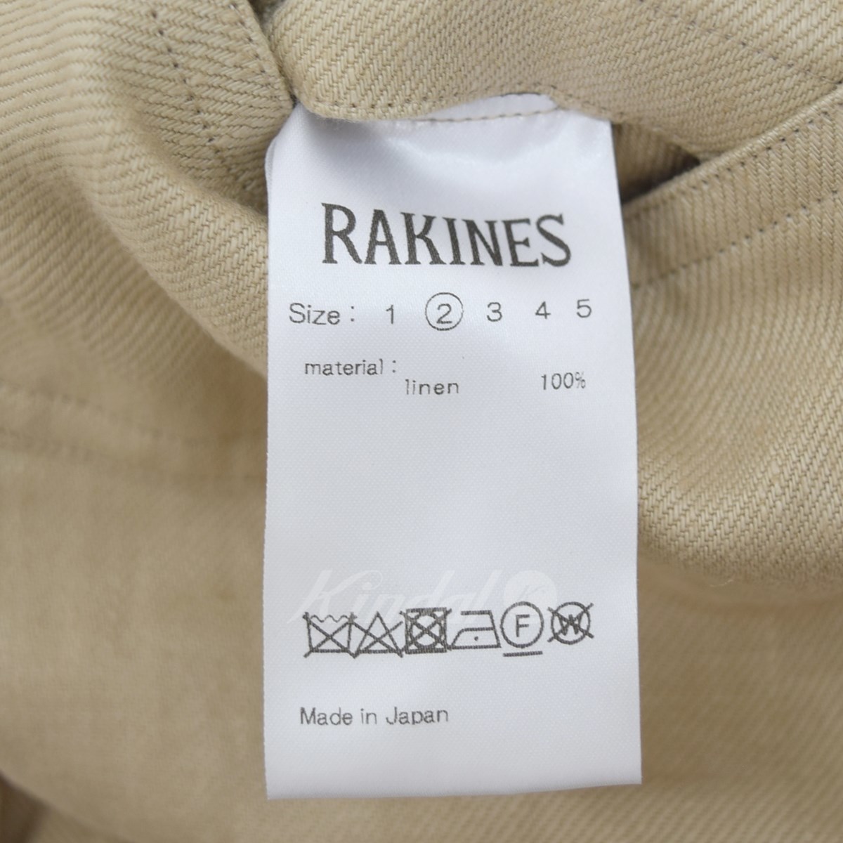ラキネス RAKINES　 Linen chino ／ Field pants リネン ワイドパンツ 2022SS 商品番号：8066000201566_画像5