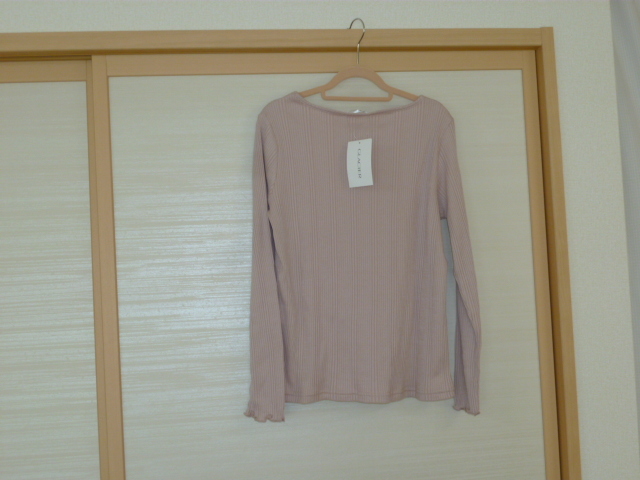 ★新品・未使用★ハニーズ GLACIER★パールレース付き★袖口メロー使い 長袖カットソー★ピンク★サイズ L_画像6