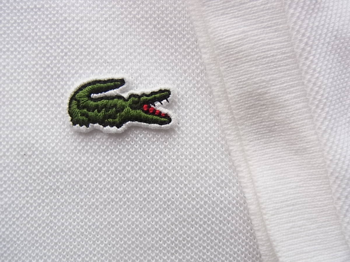 LACOSTE ラコステ　鹿の子素材 Aライン　ポロシャツ　サイズ 36 日本製　ホワイト　㈱ラコステジャパン社製_画像3