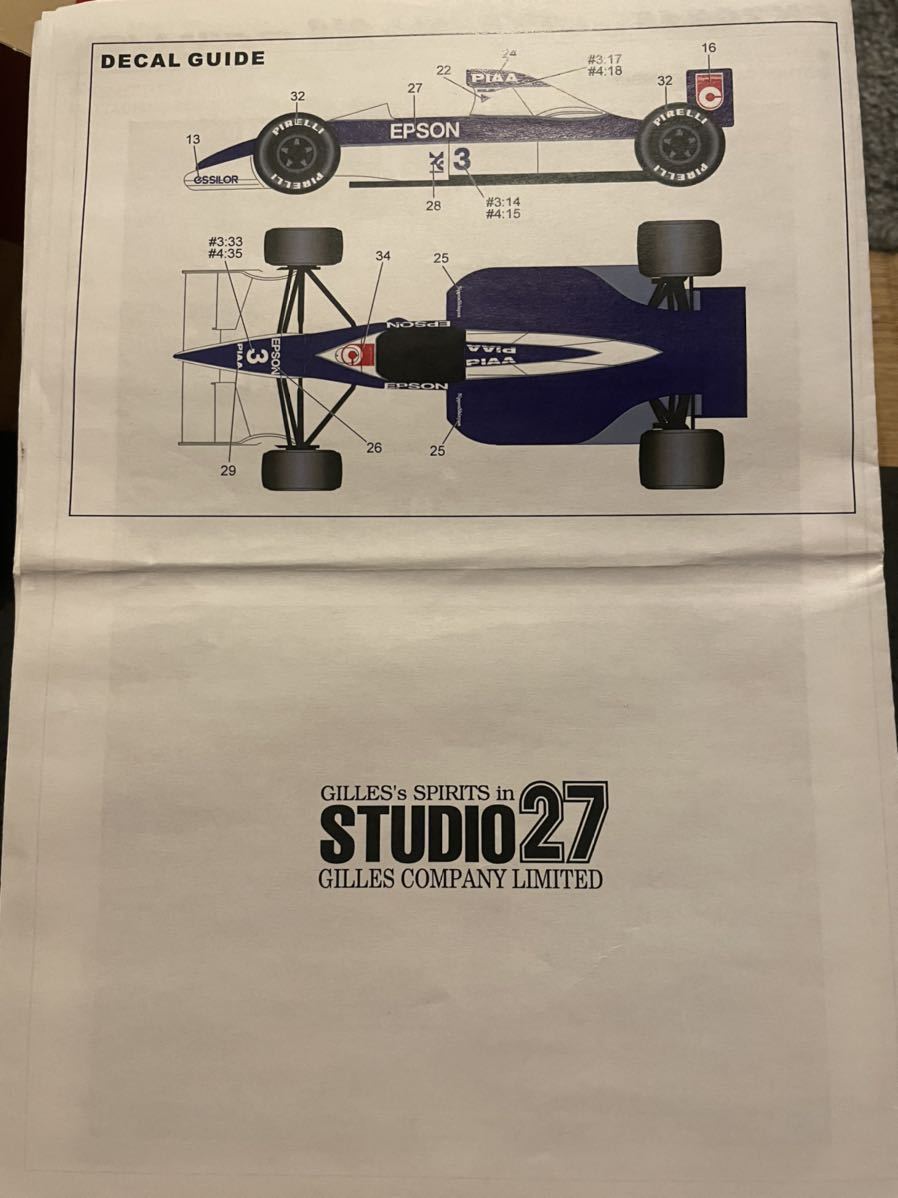 スタジオ27 1/20 ティレル018 1990年USA GP仕様 レジンキット スタジオ27 1/20 ティレル018 1990年USA GP仕様 レジンキット