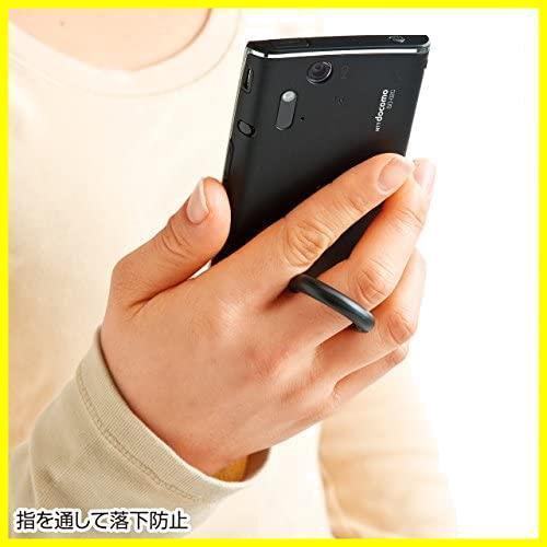 ★色名:ブラック_パターン名（種類）:単品★ サンワサプライ フィンガーストラップ(ブラック) スマホ デジカメ 落下防止 DG-ST37BK_画像3