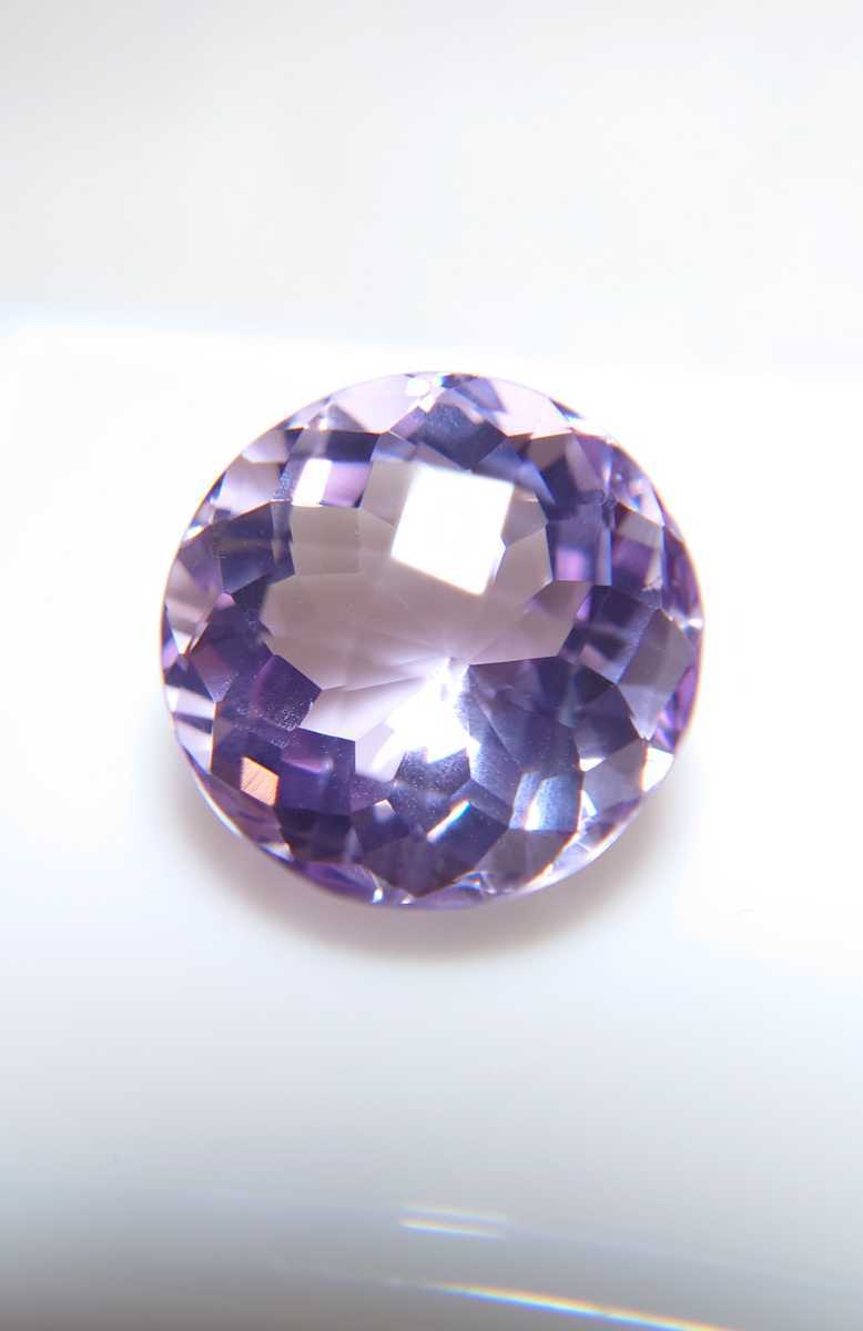 極美品！　アメジスト　15.04ct ラウンド　チェスカット　ルース（LA-5484）_画像1