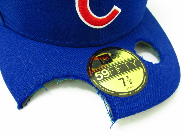 NEW ERA × OFF-WHITE × MLB CHICAGO CUBS CAP “BLUE RED” 帽子 SIZE:58.7cm♪CA718_画像5