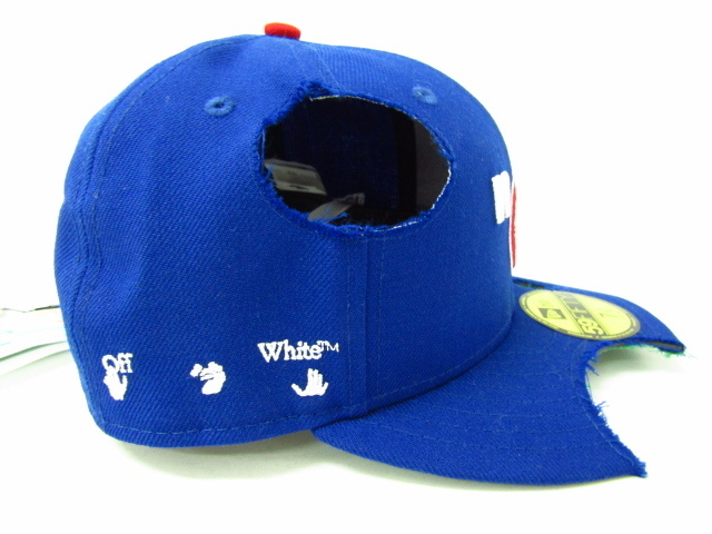 NEW ERA × OFF-WHITE × MLB CHICAGO CUBS CAP “BLUE RED” 帽子 SIZE:58.7cm♪CA718_画像4