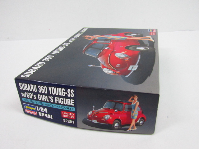  Hasegawa 1/24 Subaru 360 Young SS w/60*s girls figure plastic model not yet constructed goods used *TY11667