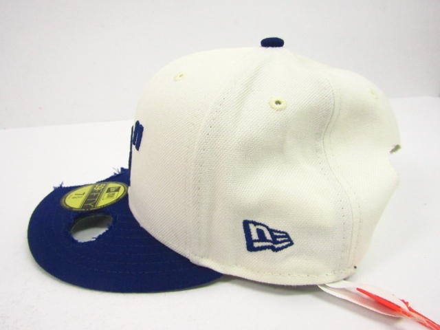 NEW ERA × OFF-WHITE × MLB LA DODGERS CAP “CREAM BLUE” 帽子 SIZE:58.7cm♪CA721_画像3