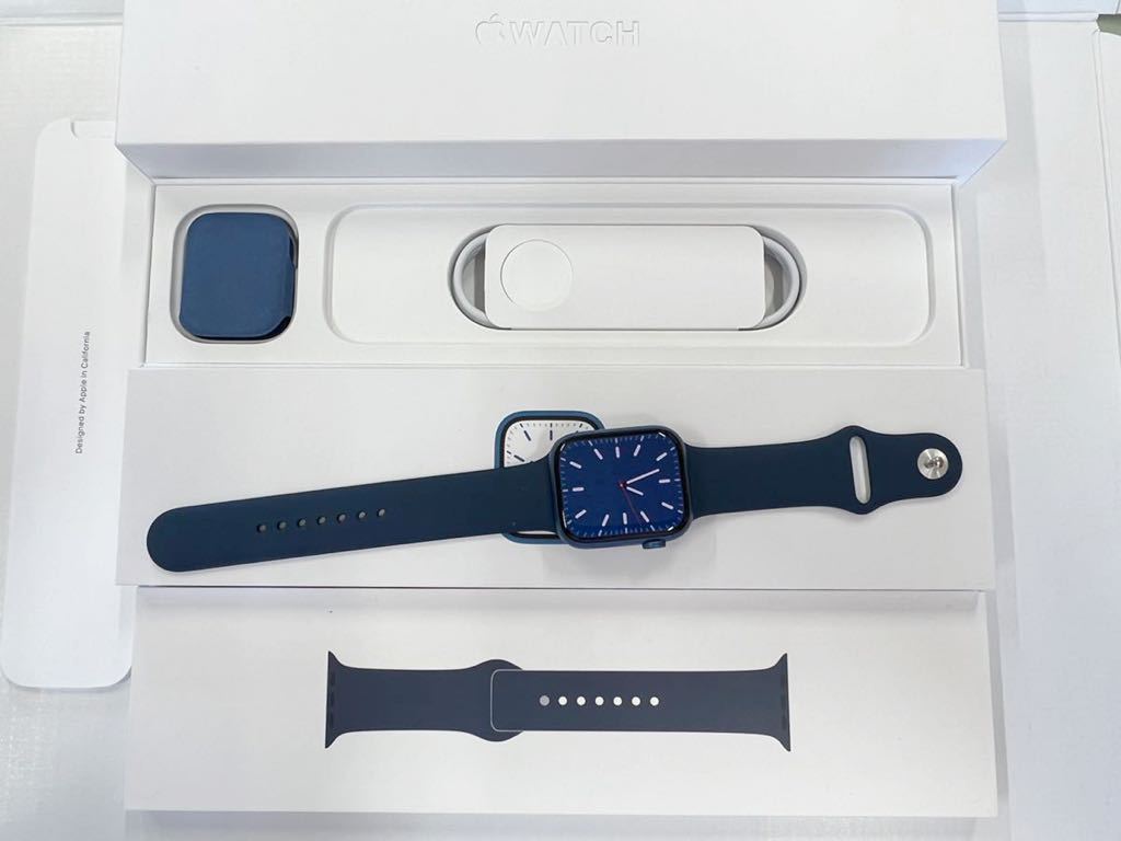 ☆即決 超美品Apple Watch series7 45mm ブルーアルミニウム アイビス