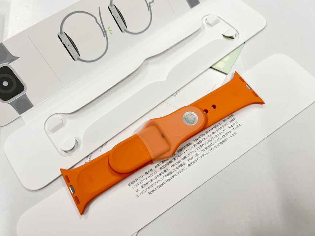 ☆未使用即決 Apple Watch HERMES 限定 オレンジ スポーツバンド 41mm