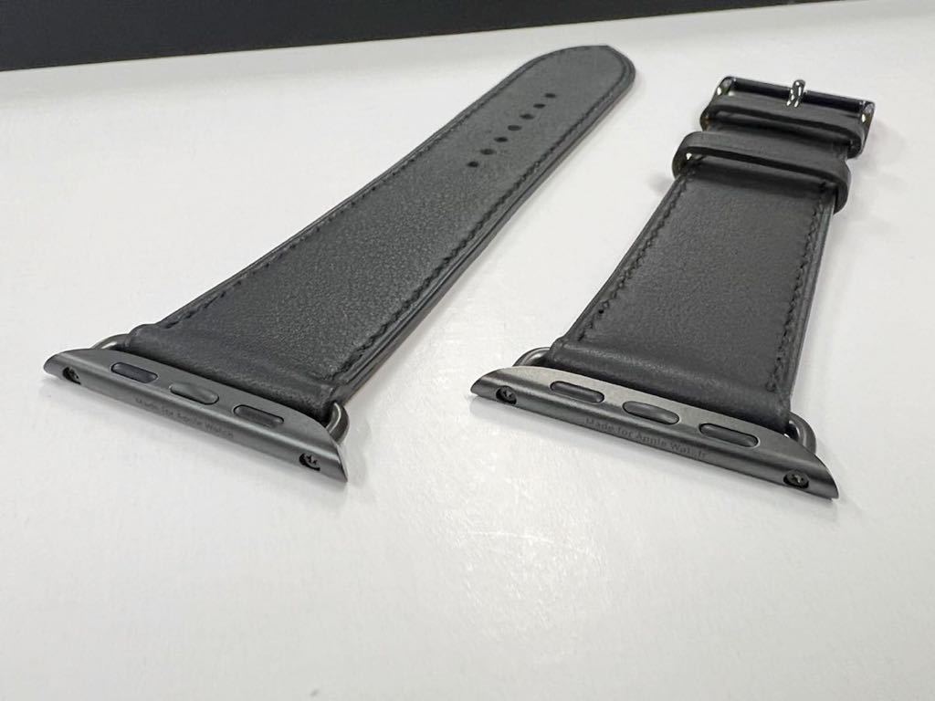 ☆未使用 即決 Apple Watch Hermes 45mm 44mm ブラック 黒 シンプル