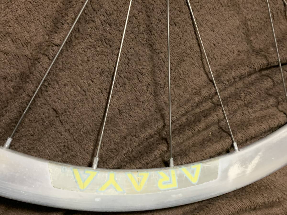 アラヤ スーパーエアロ 700Cチューブラーホイール前後 フリーハブなし USED
