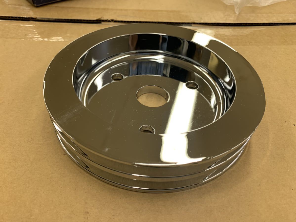  Chevrolet small block Short WP for aluminium chrome crank pulley 2 glue b. Impala, Caprice bell air Camaro Corvette GM