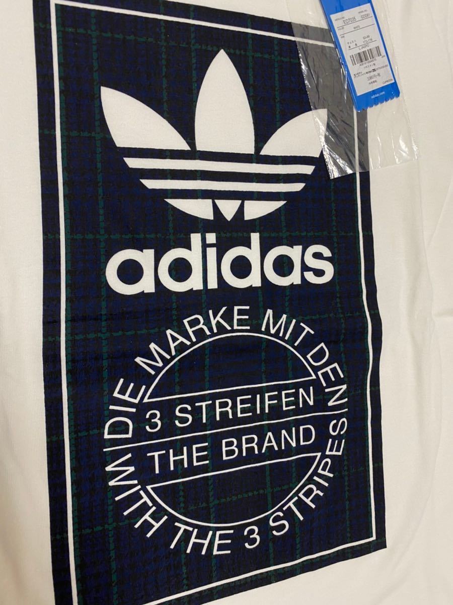 100 正規品 新品 Adidas Originals アディダスオリジナルス 半袖tシャツ メンズ L サイズ 白 ホワイト チェック 柄 Www Isole Greche Com