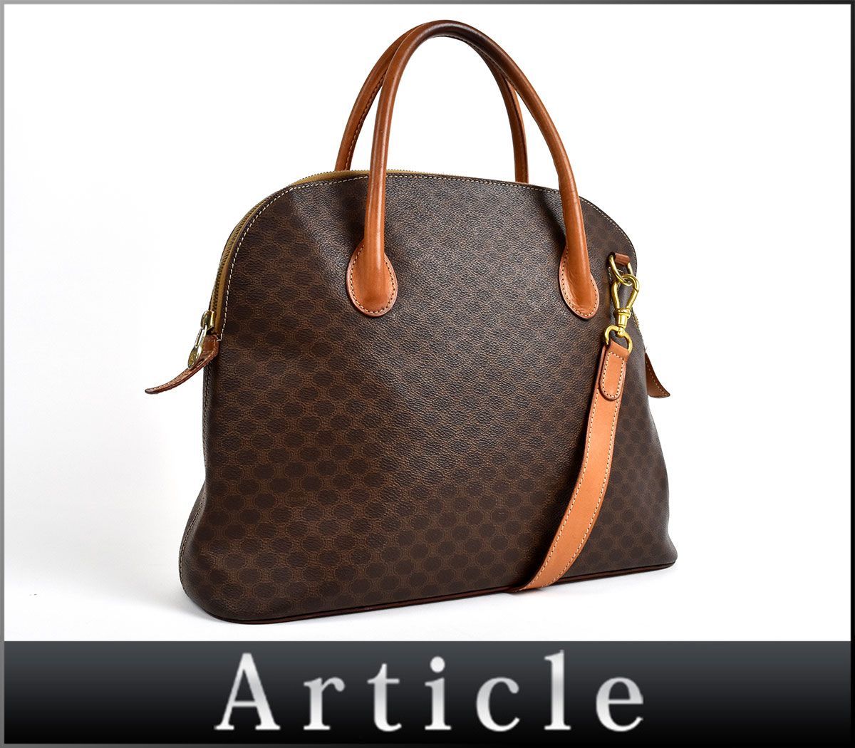 128345◇ CELINE セリーヌ マカダム柄 2WAY ハンドバッグ 斜めがけ