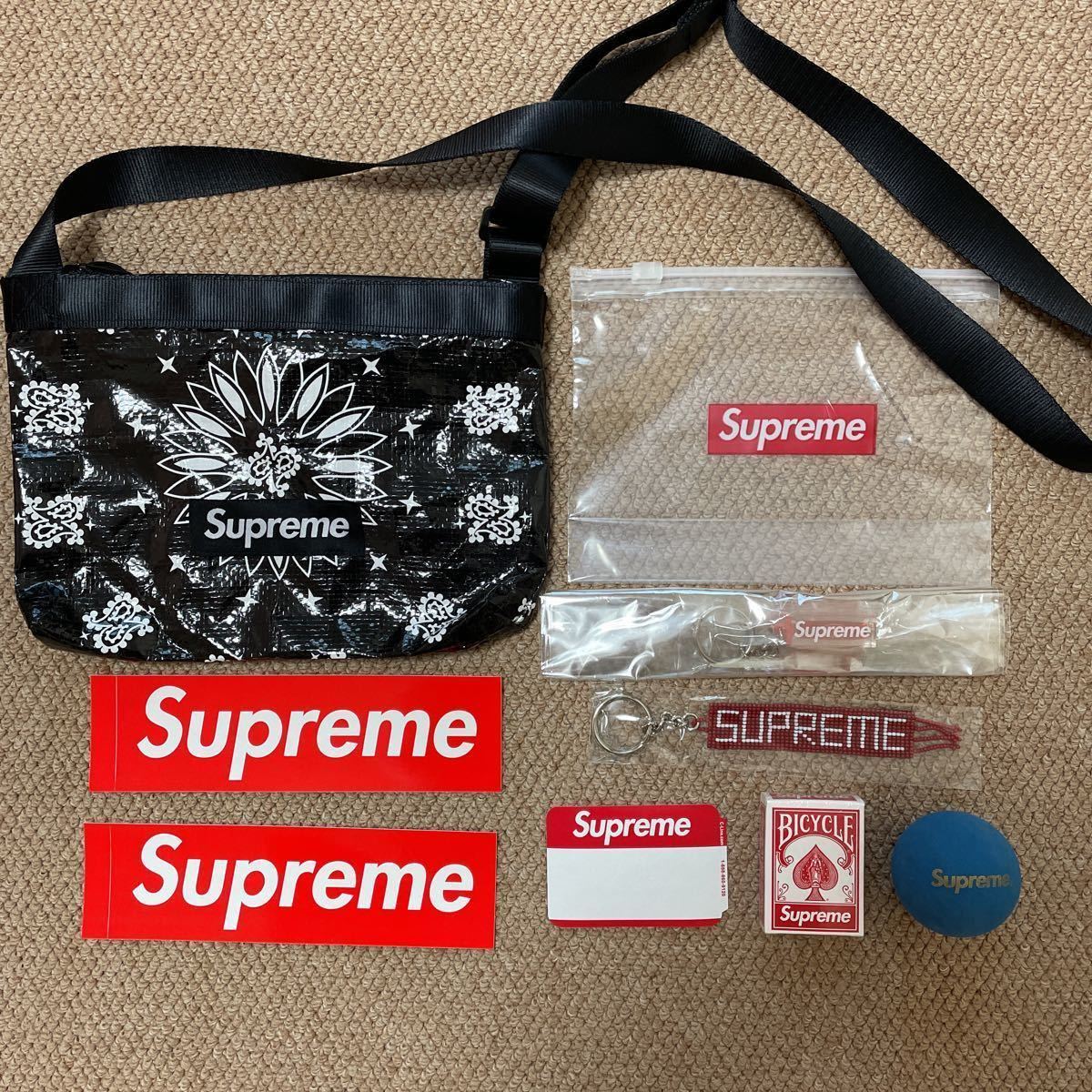 新品 Supreme シュプリーム 小物セット ショルダーバッグ バンダナ