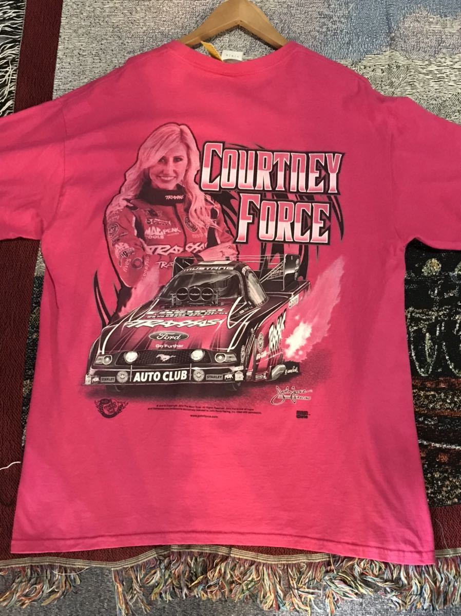 Courtney Force Tシャツ ドラッグ　レース　NHRA レーシング　V8 フォード　アメリカ_画像2