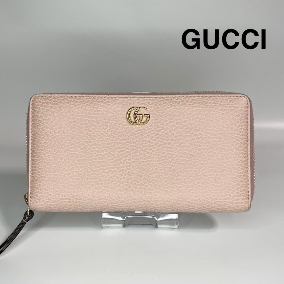 22S37 GUCCI グッチ ラウンドファスナー GGマーモント 長財布_画像1