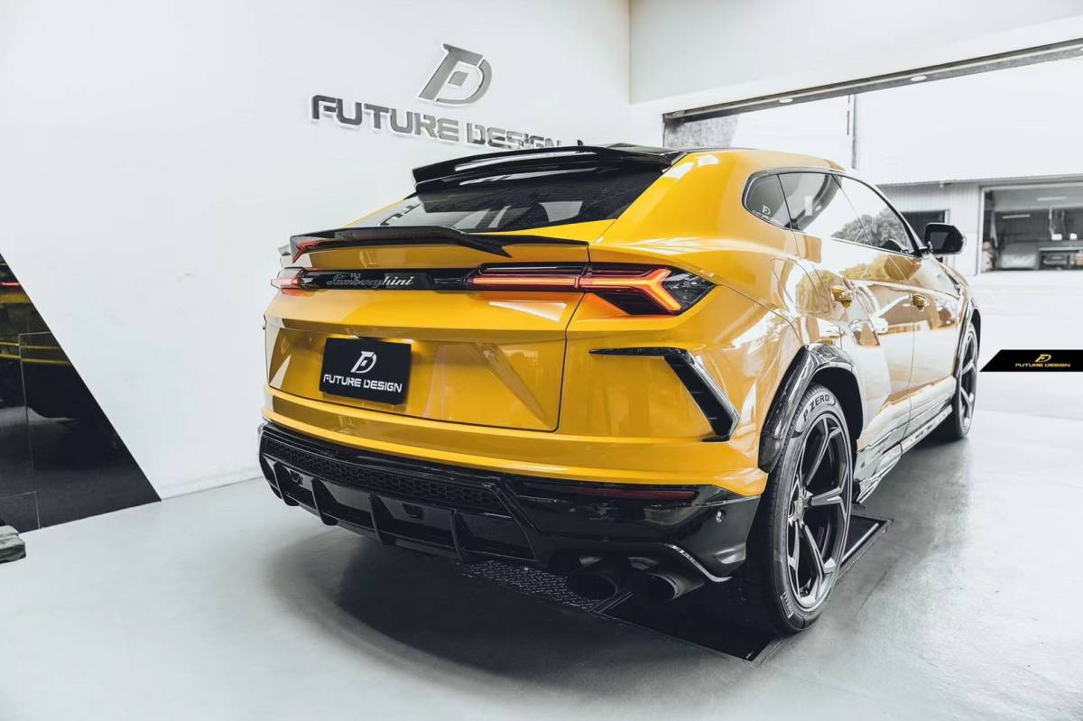 【FUTURE DESIGN 正規品】Lamborghini URUS ウルス トランク用 V2 リアスポイラー 本物DryCarbon ドライカーボン エアロ カスタム_画像8