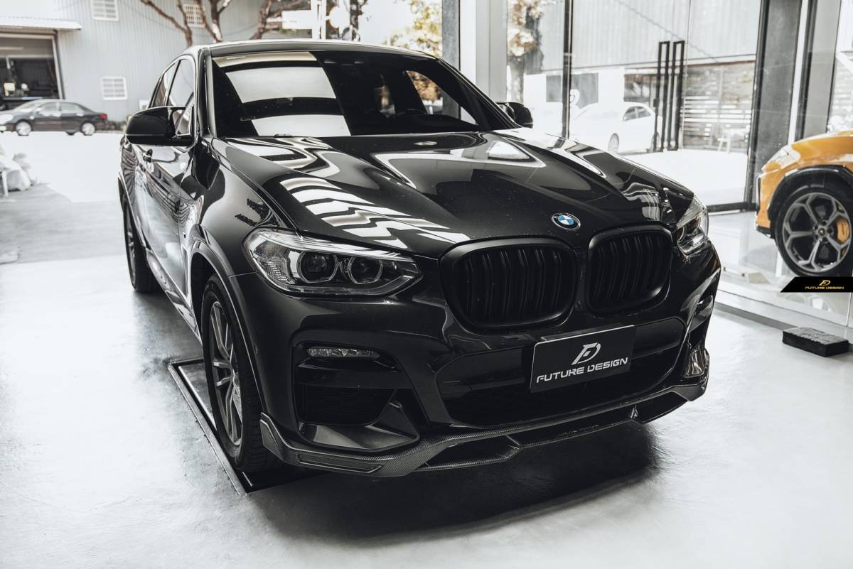 [FUTURE DESIGN regular goods ]BMW X4 G02 X3 G01 previous term car exclusive use M sport front lip spoiler genuine article Drycarbon dry carbon custom 