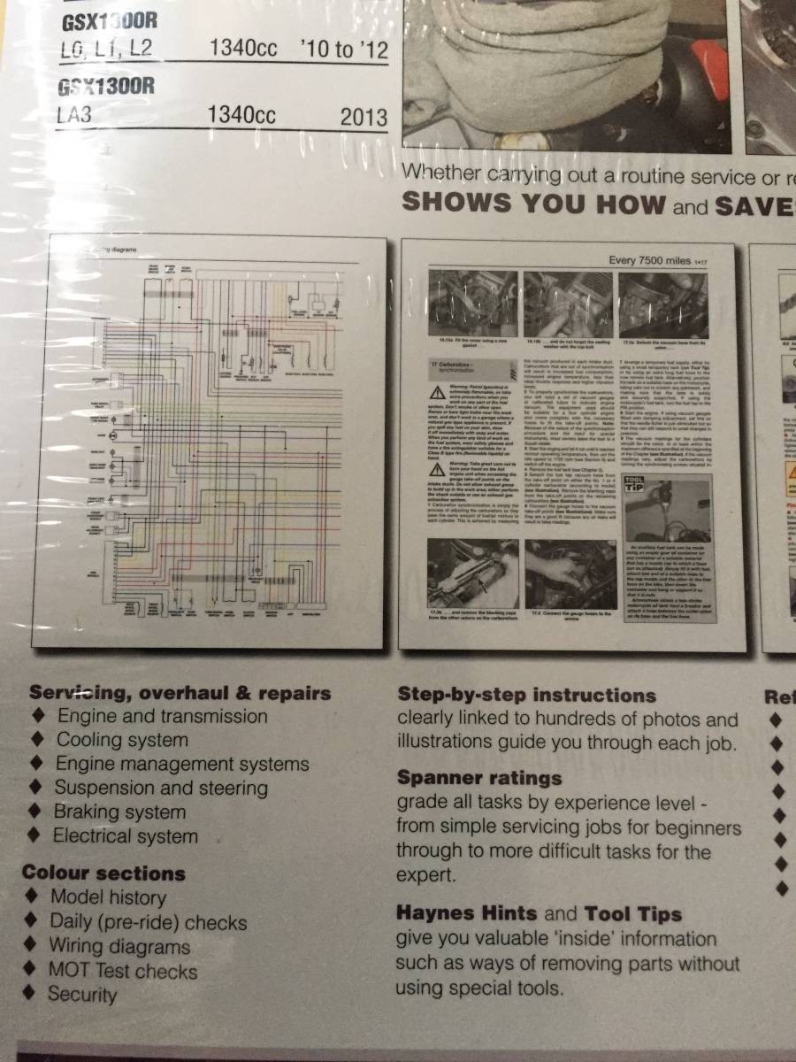整備 修理 要領 リペア リペアー 整備書 GSX1300R HAYABUSA 隼 Hayabusa Haynes マニュアル サービス SUZUKI 1999 2013 レストア ^在_画像4