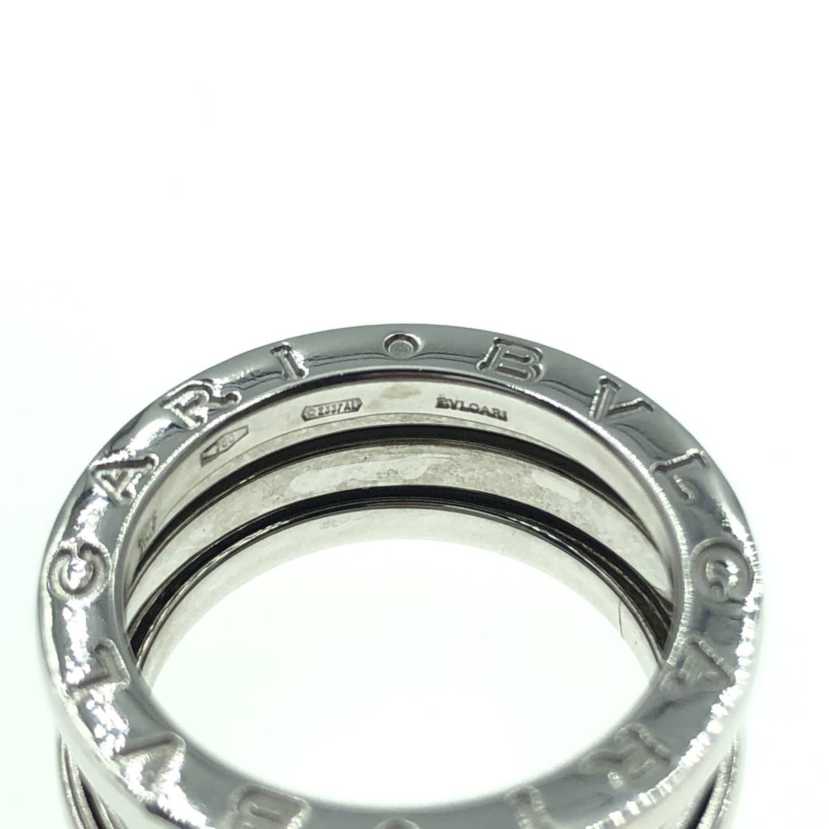 極美品】BVLGARI Bzero1 ビーゼロワン リング 2バンド K18WG ホワイト