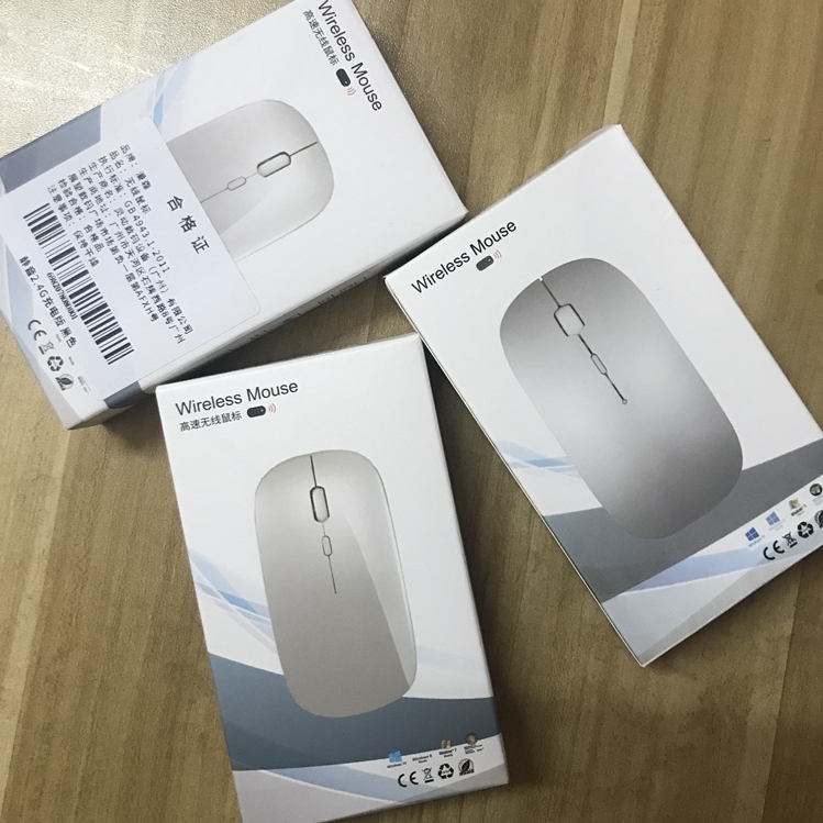 Bluetooth 5.2 マウス 充電式 LEDレインボー ワイヤレスマウス 無線マウス 静音 薄型 USB充電式 Windows Mac シルバー
