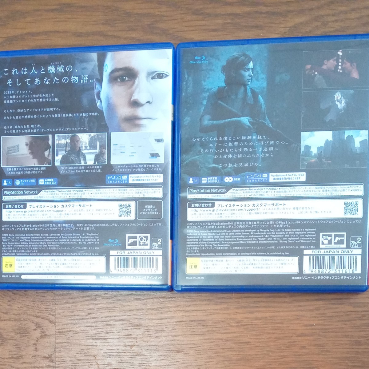 【PS4･2本セット】 Detroit: Become Human デトロイト: ビカムヒューマン ＋ ラストオブアス PARTⅡ