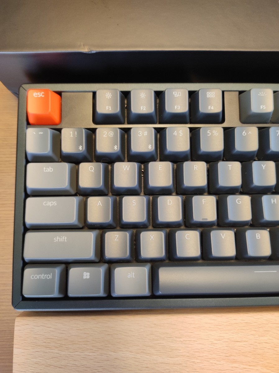 美品 赤軸 キークロン Keychron K10 US配列 ホットスワップ アルミフレーム RGBバックライト パームレスト付き