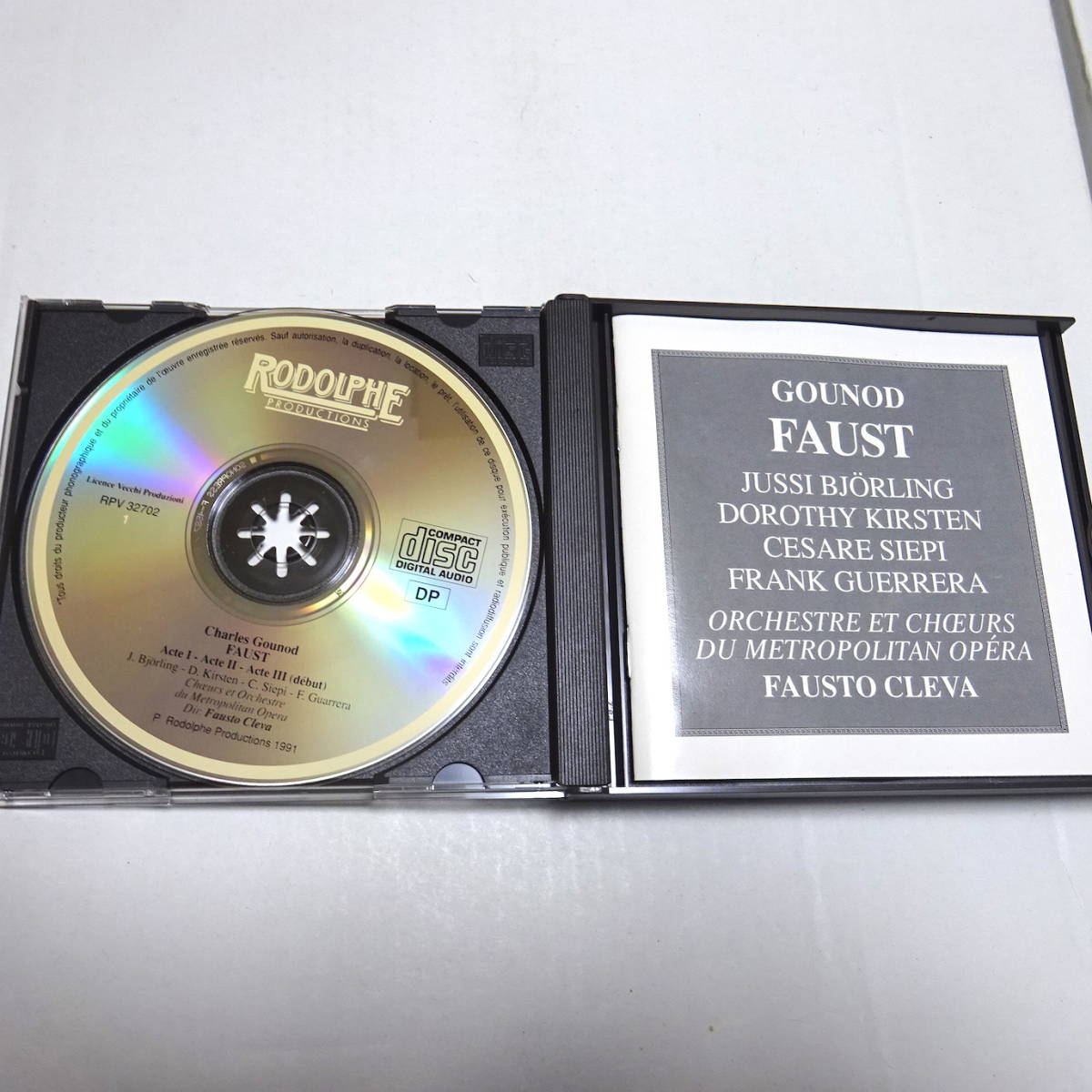輸入盤/Rodolphe/2CD「グノー：歌劇《ファウスト》」クレヴァ/ビョルリング/シエピ/カーステン/1950年MET/Cleva/Faust_画像3