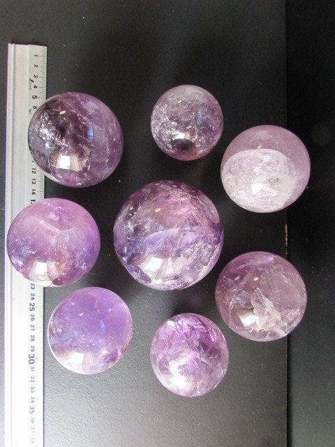 アメシスト丸玉８個セット、アメジスト丸玉、アメジスト、紫水晶、天然石、パワーストーン