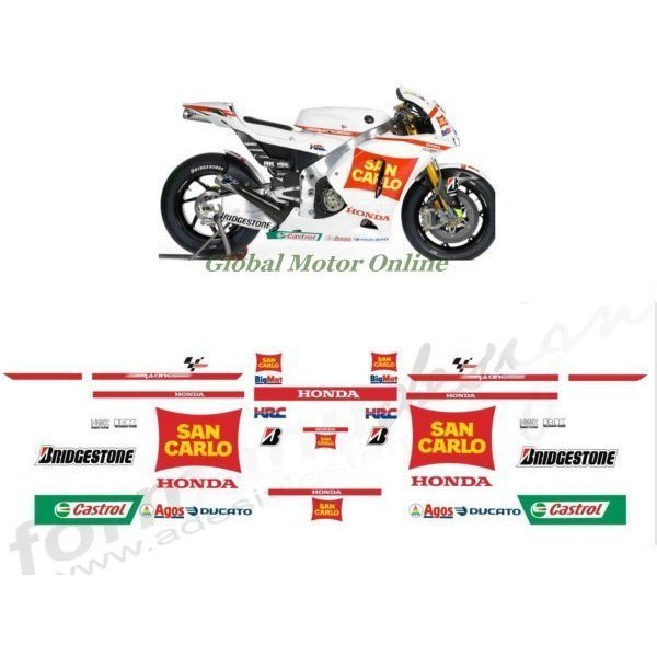 グラフィック デカール ステッカー 車体用 / ホンダ CBR600RR CBR1000RR / モトGP GRESINI SAN CARLO MotoGP 2011_画像1