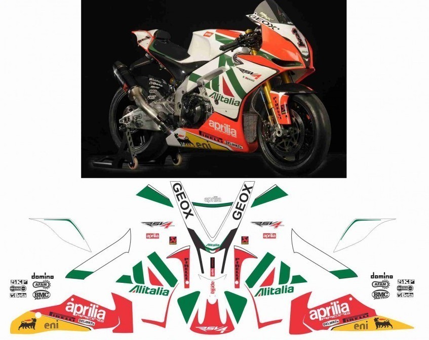 グラフィック デカール ステッカー 車体用 / アプリリア RSV4 / レプリカ ワールド スーパーバイク REPLICA SBK 2011 ALITALIA_画像1