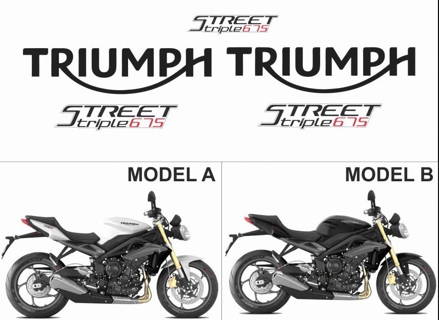 グラフィック デカール ステッカー 車体用 / トライアンフ 675 STREET TRIPLE ストリートトリプル 675 / 2015 2016 35KW_画像1