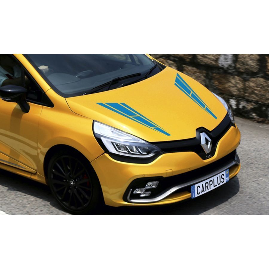 グラフィック デカール ステッカー 車体用 / ルノー クリオ ルーテシア メガーヌ RS / Renault ボンネットストライプス バイナル_画像1