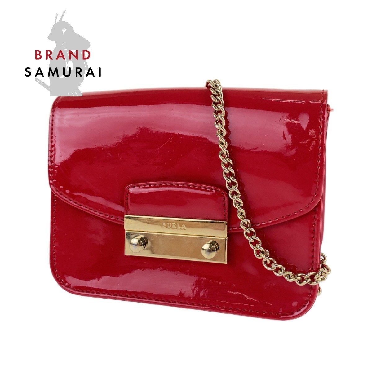 【お得】 チェーン エナメル/メタル ゴールド金具 レッド 斜め掛け メトロポリス フルラ Furla ショルダーバッグ 305043 レディース ポシェット ショルダー 【お得】 チェーン エナメル/メタル ゴールド金具 レッド 斜め掛け メトロポリス フルラ Furla ショルダーバッグ 305043 レディース ポシェット ショルダー