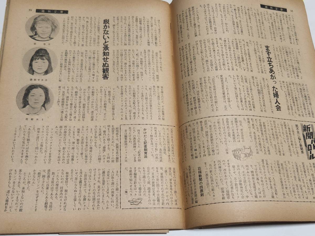 １６　昭和３７年５月１４日号　週刊文春　三田佳子　永六輔　千葉真一　全スト天国壊滅作戦_画像7