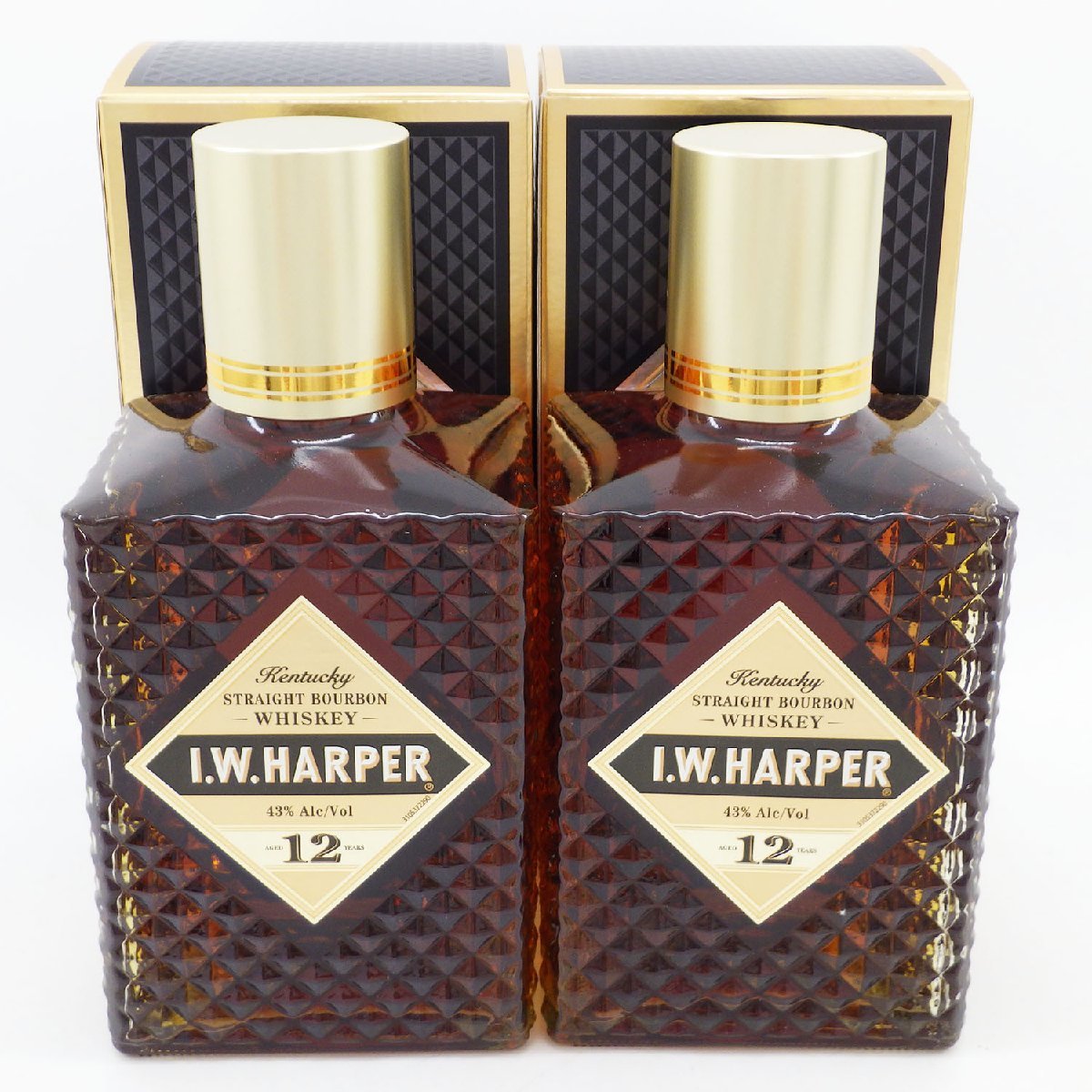 I.W.ハーパー 12年 バーボンウィスキー 43% 750ml 計2本 (3) 未開栓