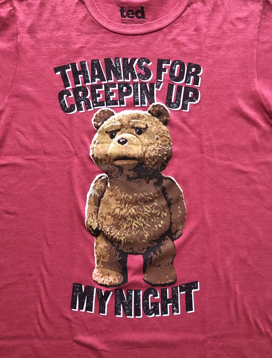 TED（テッド） 丸首Tシャツ RIPPLE JUNCTION Lサイズ 杢レッド　THANKS FOR CREEPIN' UP MY NIGHT　映画Tシャツ_画像2