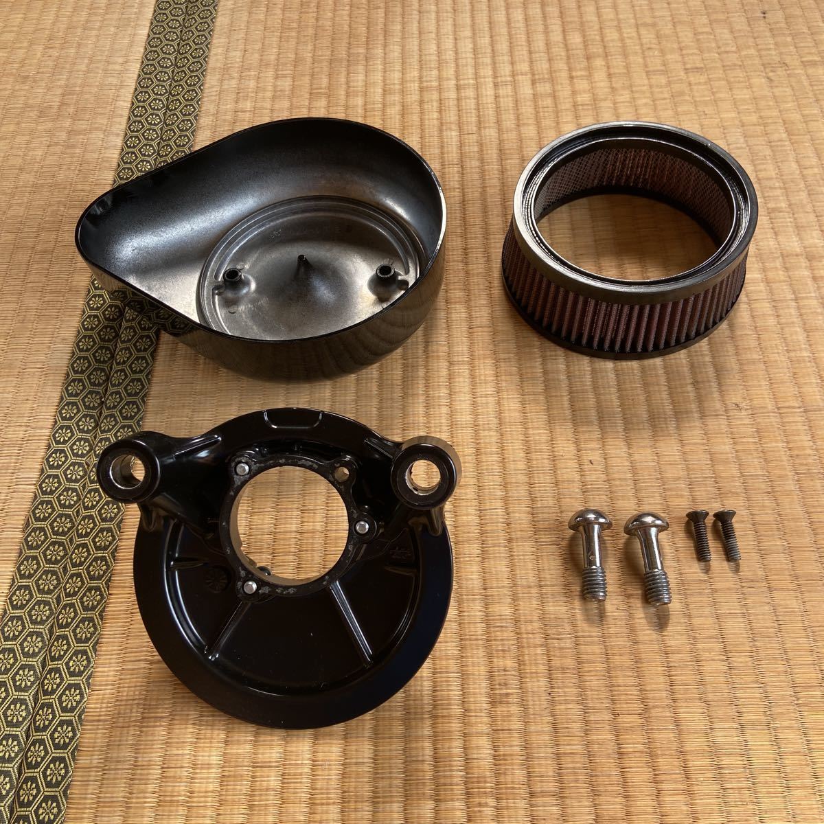 スポーツスター S&S ティアドロップ ステルスエアクリーナー グロス