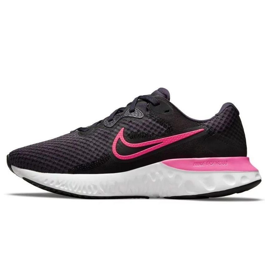 # Nike wi men's li new Ran 2 Cave purple / pink / black new goods 25.0cm US8 NIKE WMNS RENEW RUN thickness bottom CU3505-502