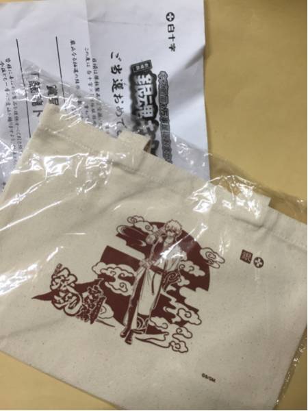 トートバッグ 鞄 白十字×劇場版 銀魂 非売品 新品 坂田銀時/ノベルティグッズ/オリジナル/バック/かばん/カバン/キャラクター/コットン