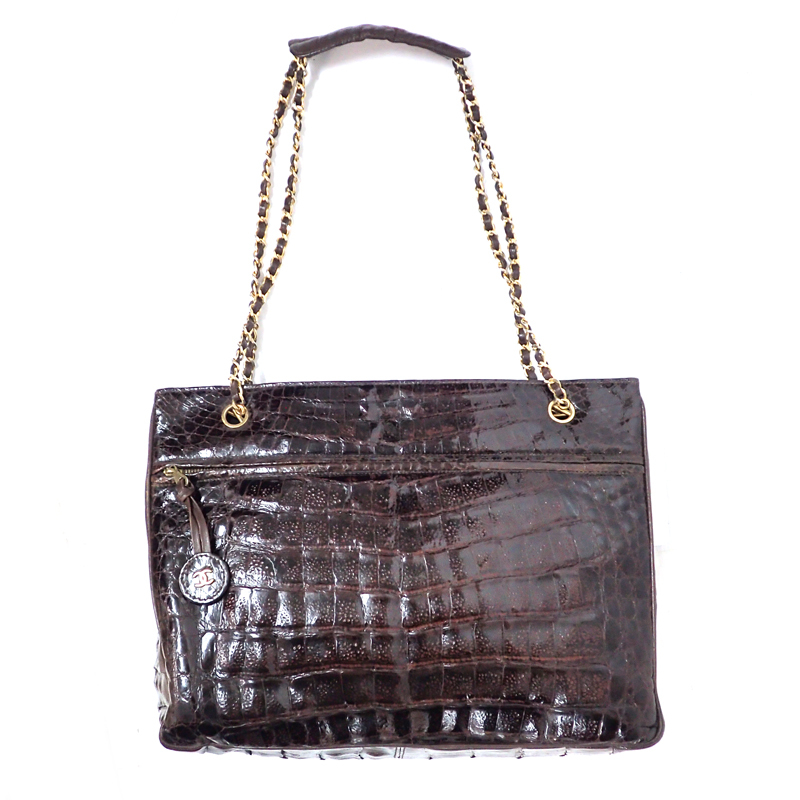 素晴らしい価格 3GL CHANEL シャネル ショルダーバッグ クロコダイル